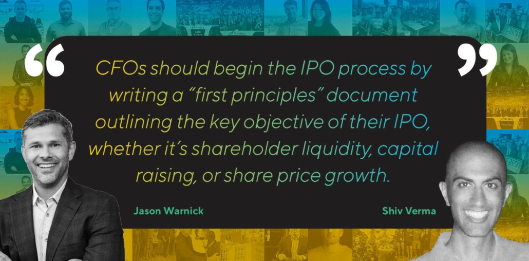 CFOs should begin the IP process by...