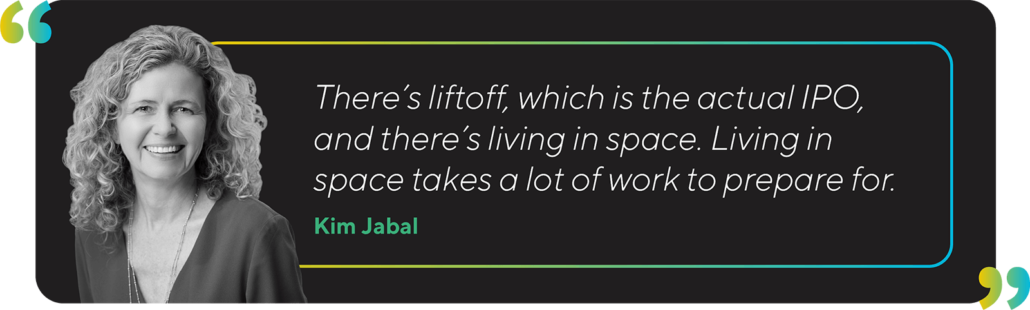 There's liftoff, which is the actual IPO... There's liftoff, which is the actual IPO...