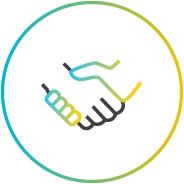 Handshake Icon with Circle